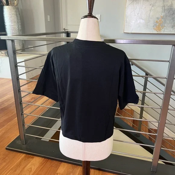 Jordan Nike Essentials Boxy 2 Logo Cropped T-Shirt - Black - Picture 6 of 11